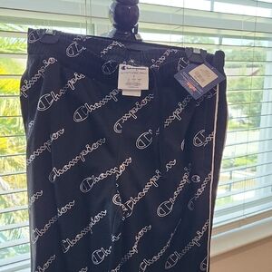Champion Black Script Logo Pants